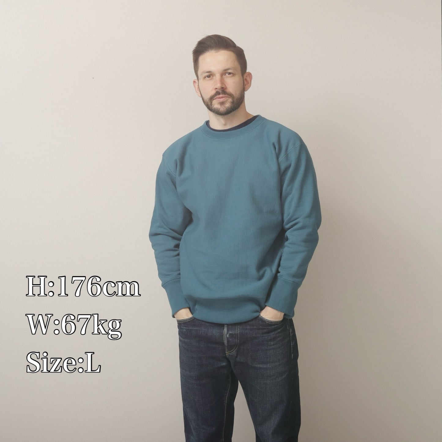 【Coming Soon】Warmup Reverse Weave Crew Neck Sweat【AB12241】