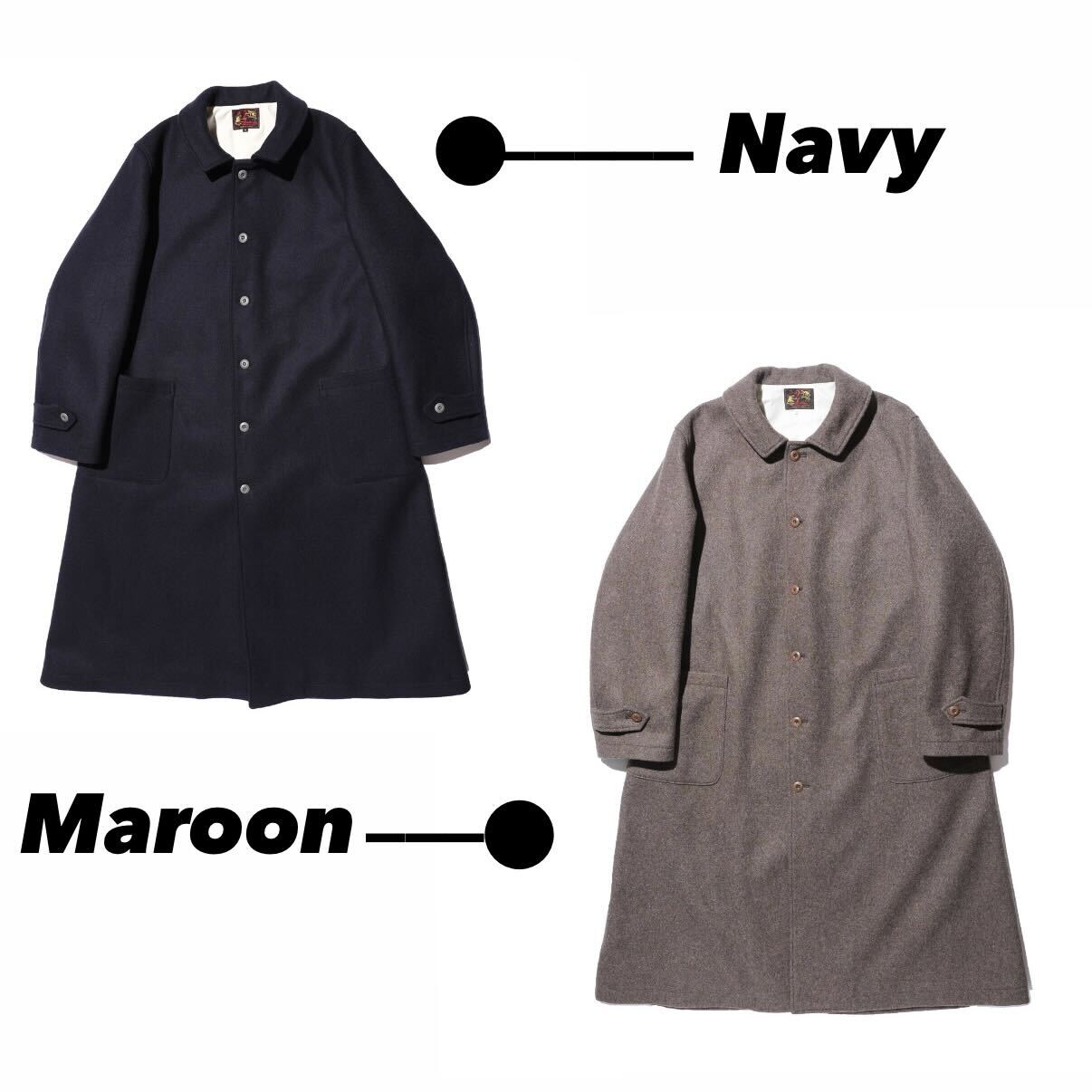 The 2 Monkeys Long-A Wool Over Coat【TM13454】 – JELADO