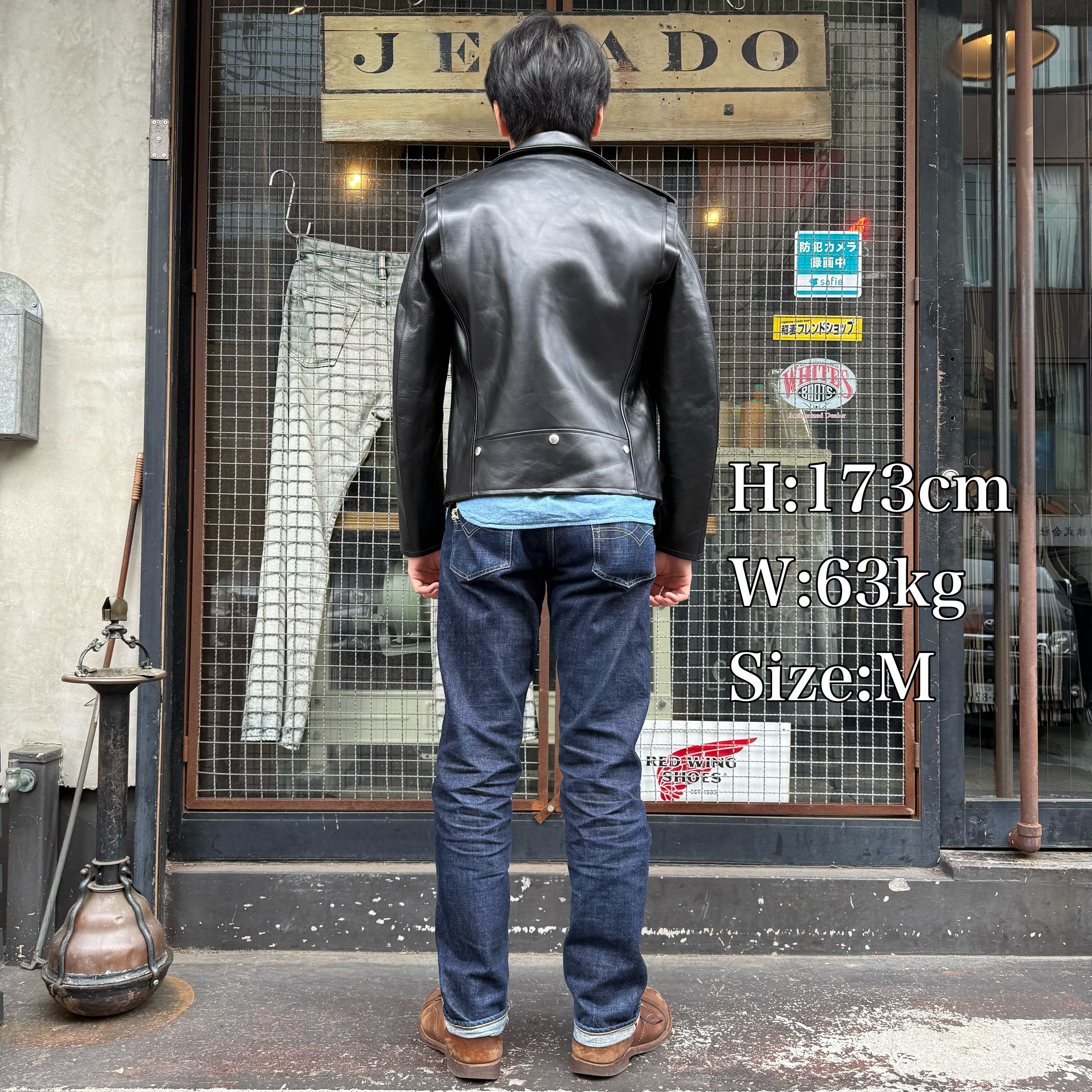 JELADO Rebel Jacket Horse Hide Semi Aniline Finish Black