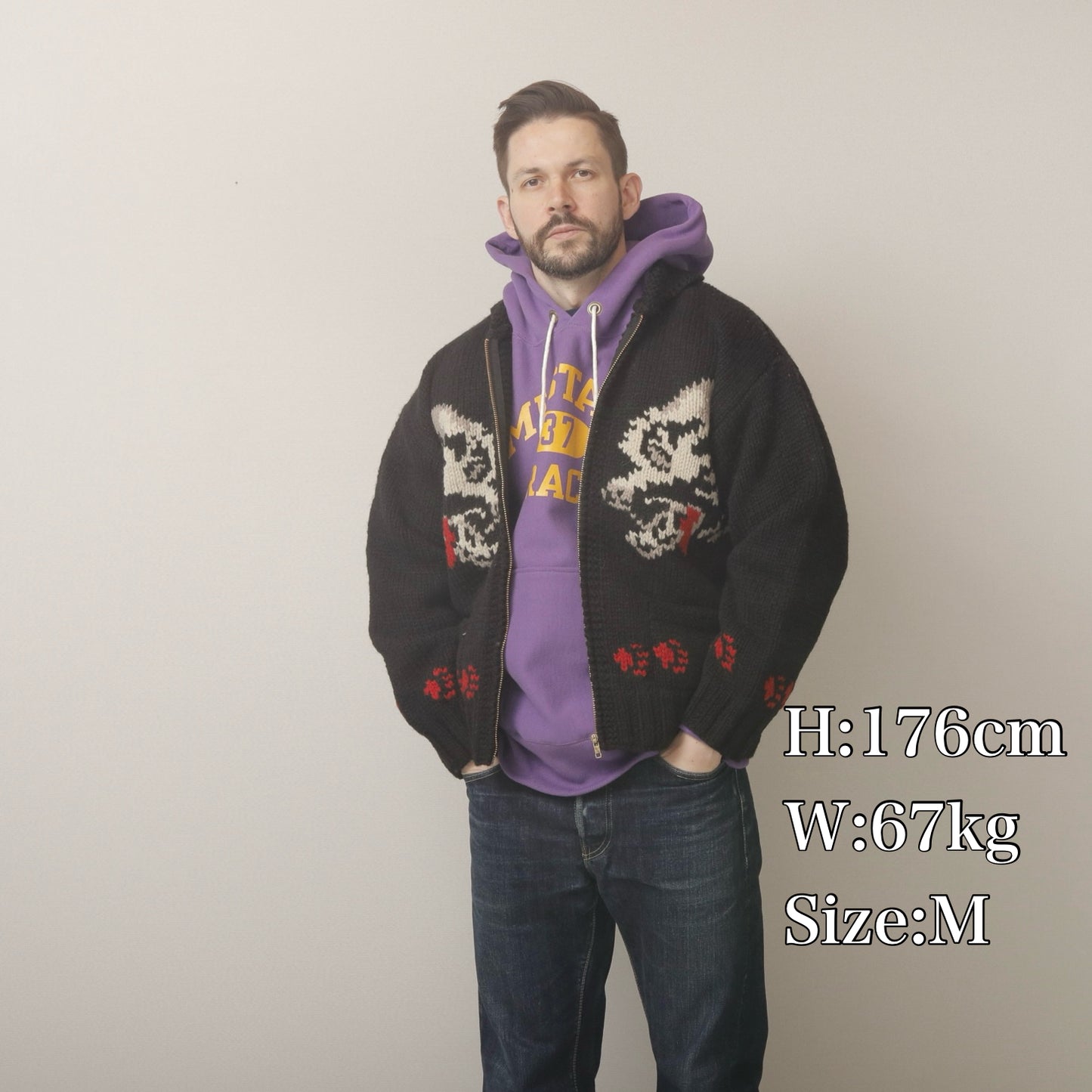 【Coming Soon】Cowichan Style Sweater WOLF【JP23806】