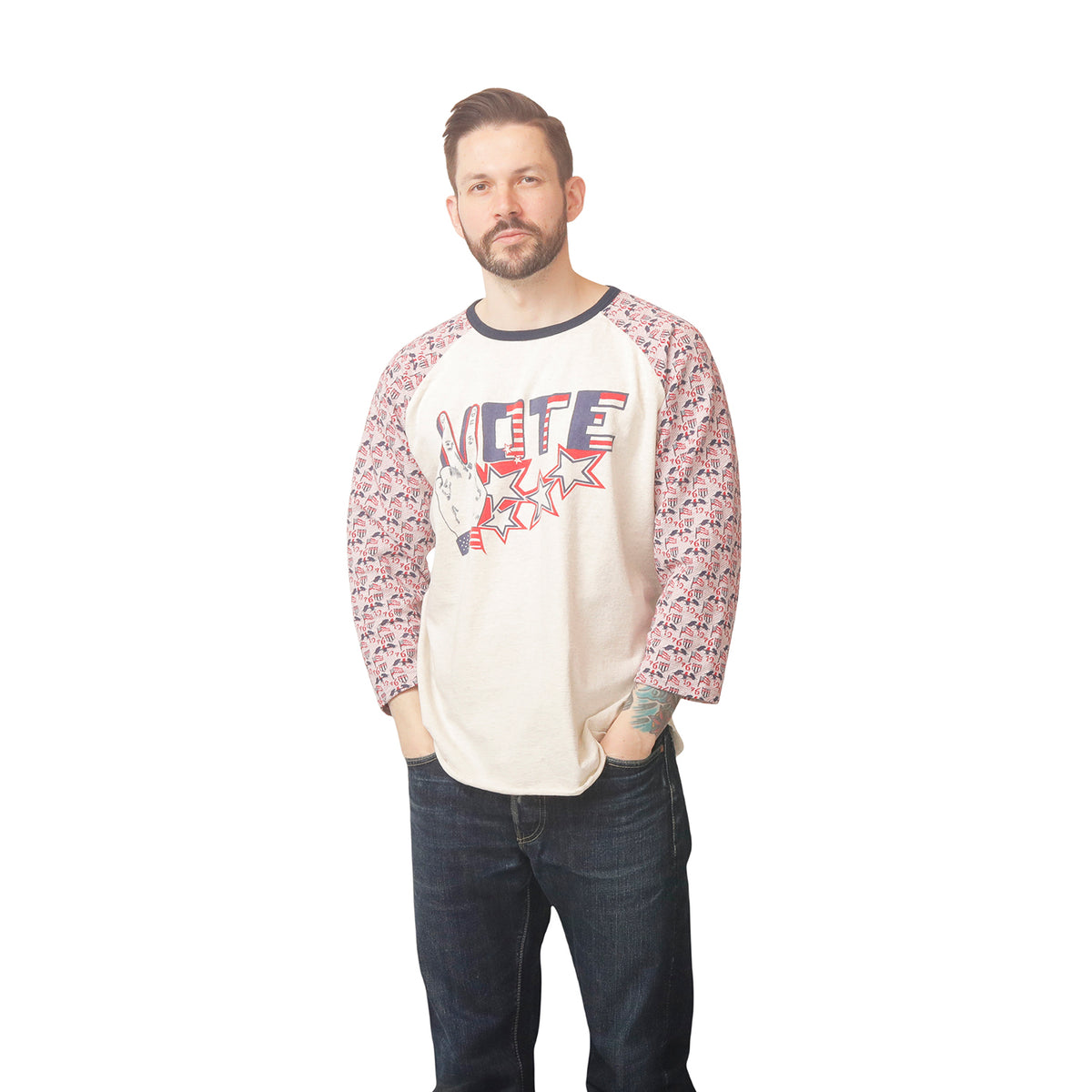 Raglan Tee VOTE Print [AB23212]