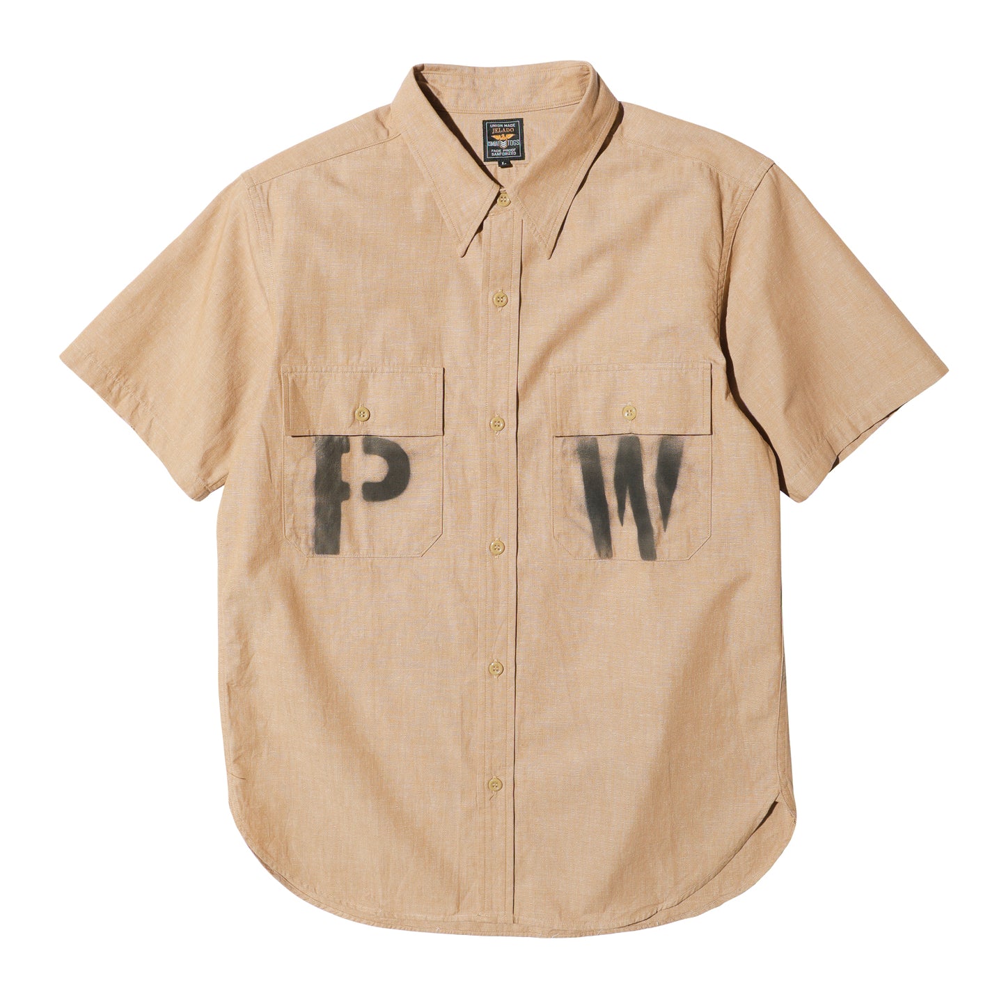 S/S Officer Shirt PW Stencil Custom【CT21114B】