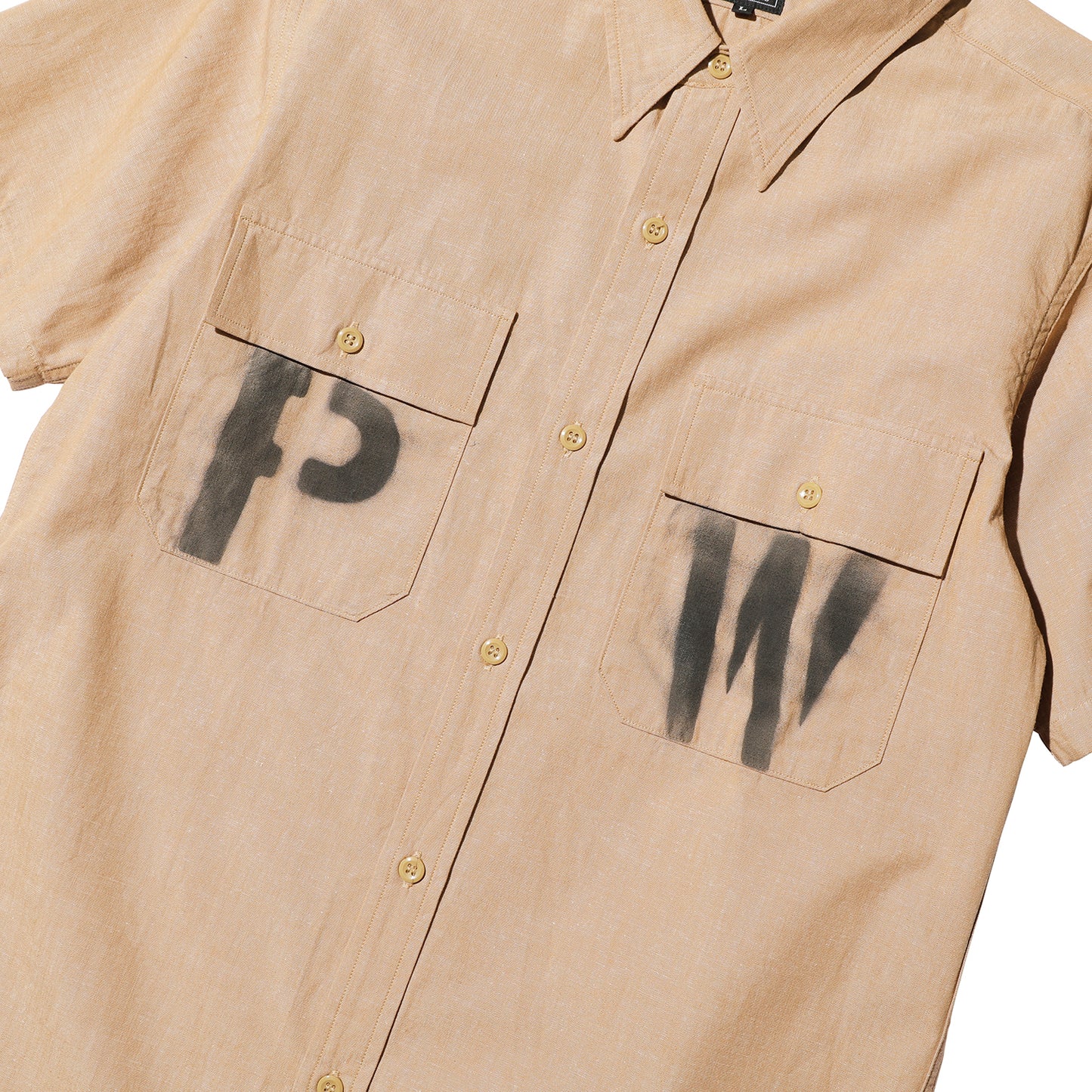 S/S Officer Shirt PW Stencil Custom【CT21114B】