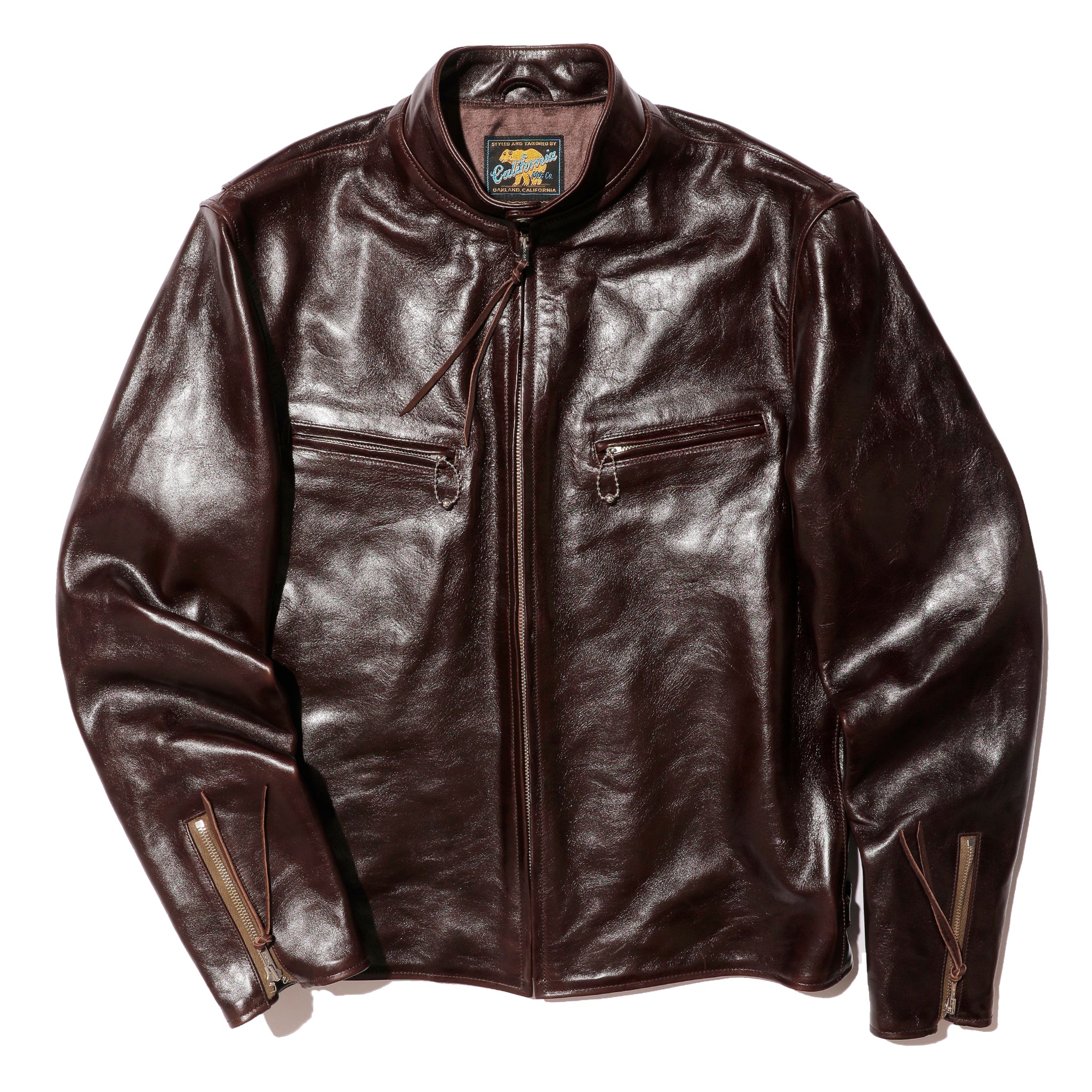 Rainbow Country HorsehideStand Collar Riders Jacket “Speedster