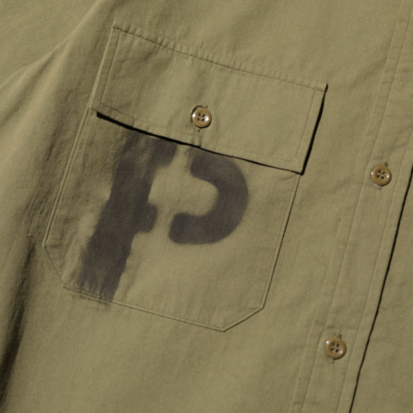 S/S Officer Shirt PW Stencil Custom【CT21114B】
