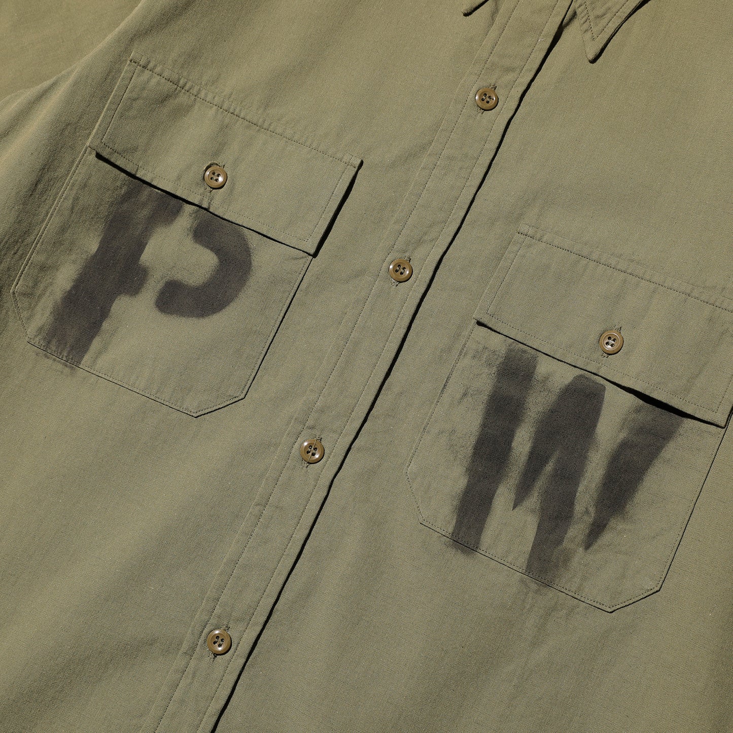 S/S Officer Shirt PW Stencil Custom【CT21114B】