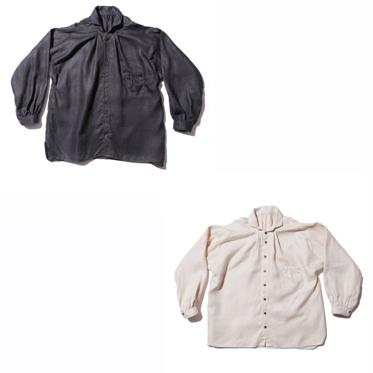 The 2 Monkeys Herringbone Linen Artisan Shirts【TM12142】