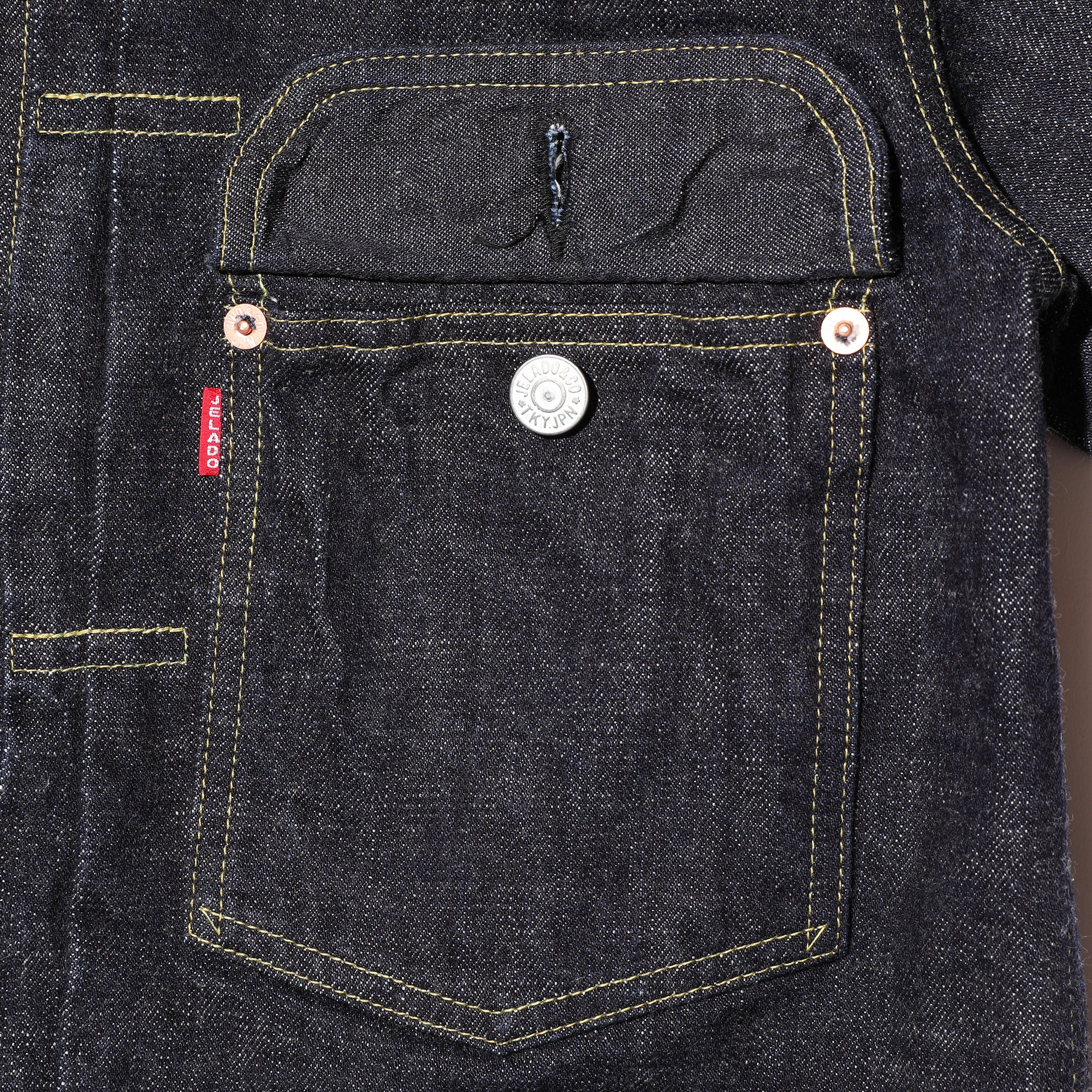 袖丈訂正 JELADO Ape of Longing 407EXX JELADO Age of Longing Black Tag 407EXX Size 40(L)~44(XXL) Denim