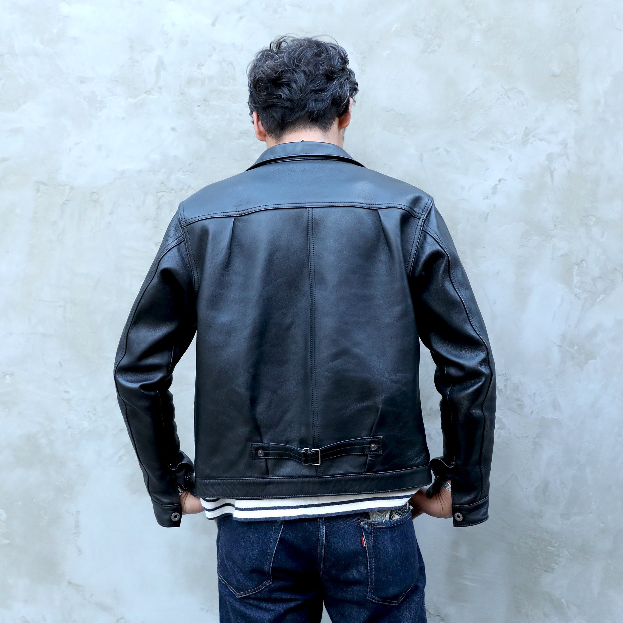 JELADO 44 Leather Jacket Horsehide Semi-aniline Finish [JP94409]