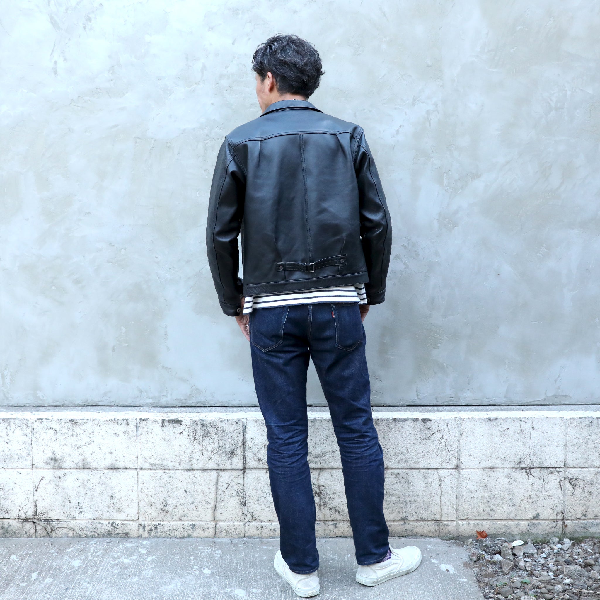 JELADO 44 Leather Jacket Horsehide Semi-aniline Finish [JP94409]