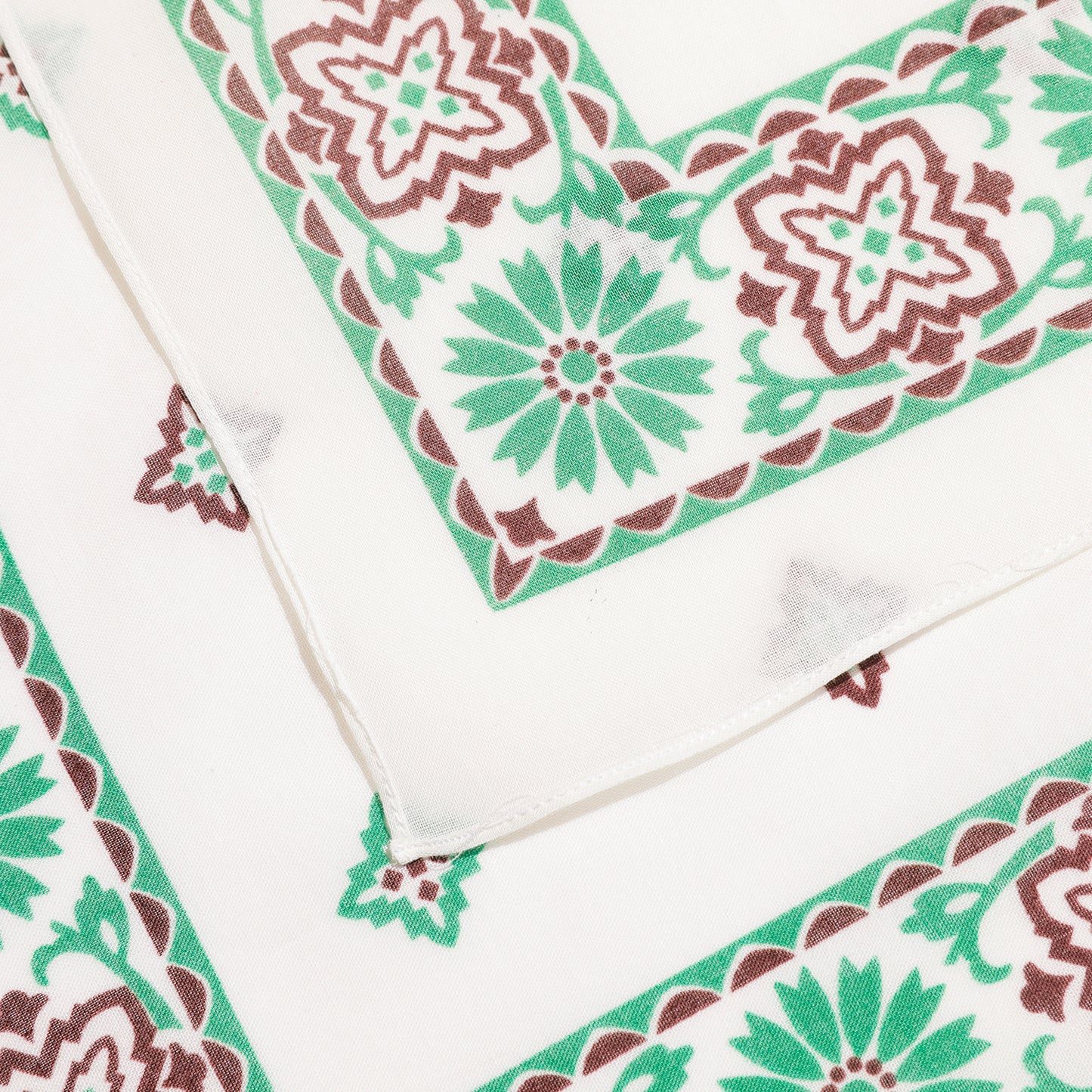 【Coming Soon】Geometric Flolal Selvedge Bandana【JDG94648】