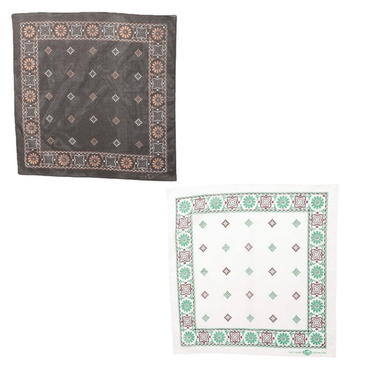 【Coming Soon】Geometric Floral Selvedge Bandana【JDG94648】