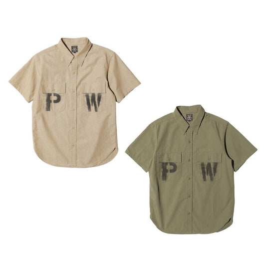 S/S Officer Shirt PW Stencil Custom【CT21114B】