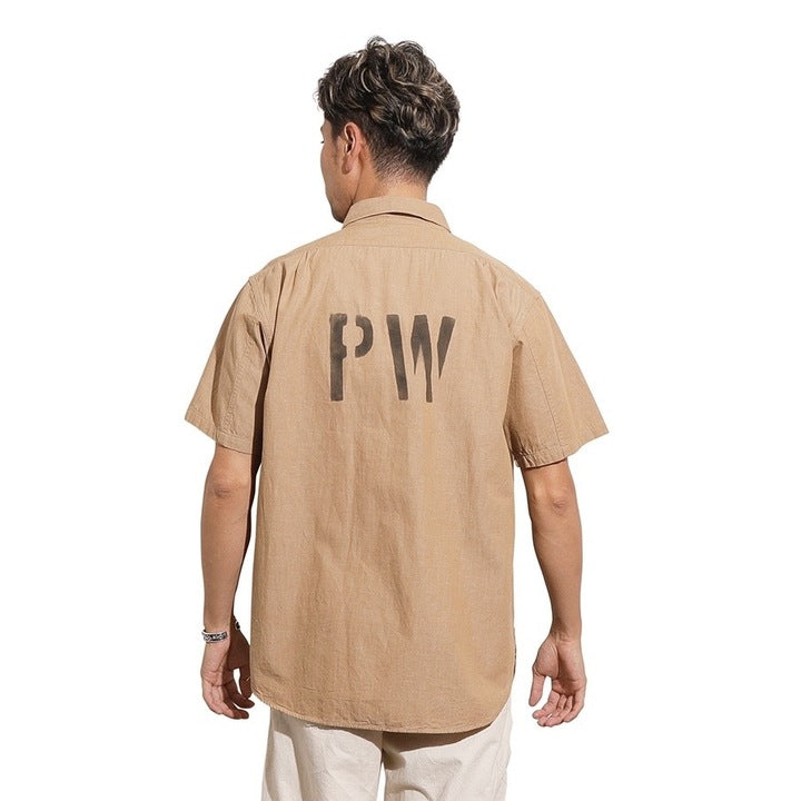 S/S Officer Shirt PW Stencil Custom【CT21114B】