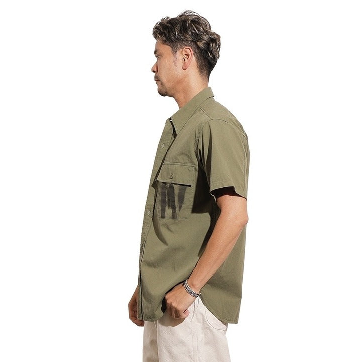 S/S Officer Shirt PW Stencil Custom【CT21114B】