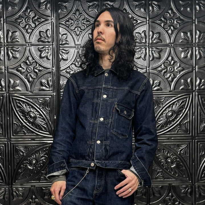 袖丈訂正 JELADO Ape of Longing 407EXX JELADO Age of Longing Black Tag 407EXX Size34(XS)~38(M) Denim JKT