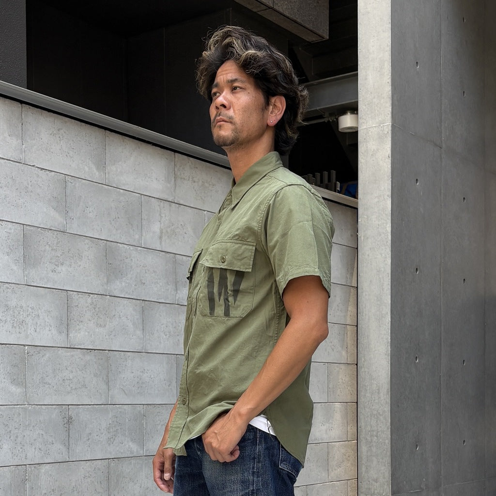 S/S Officer Shirt PW Stencil Custom【CT21114B】