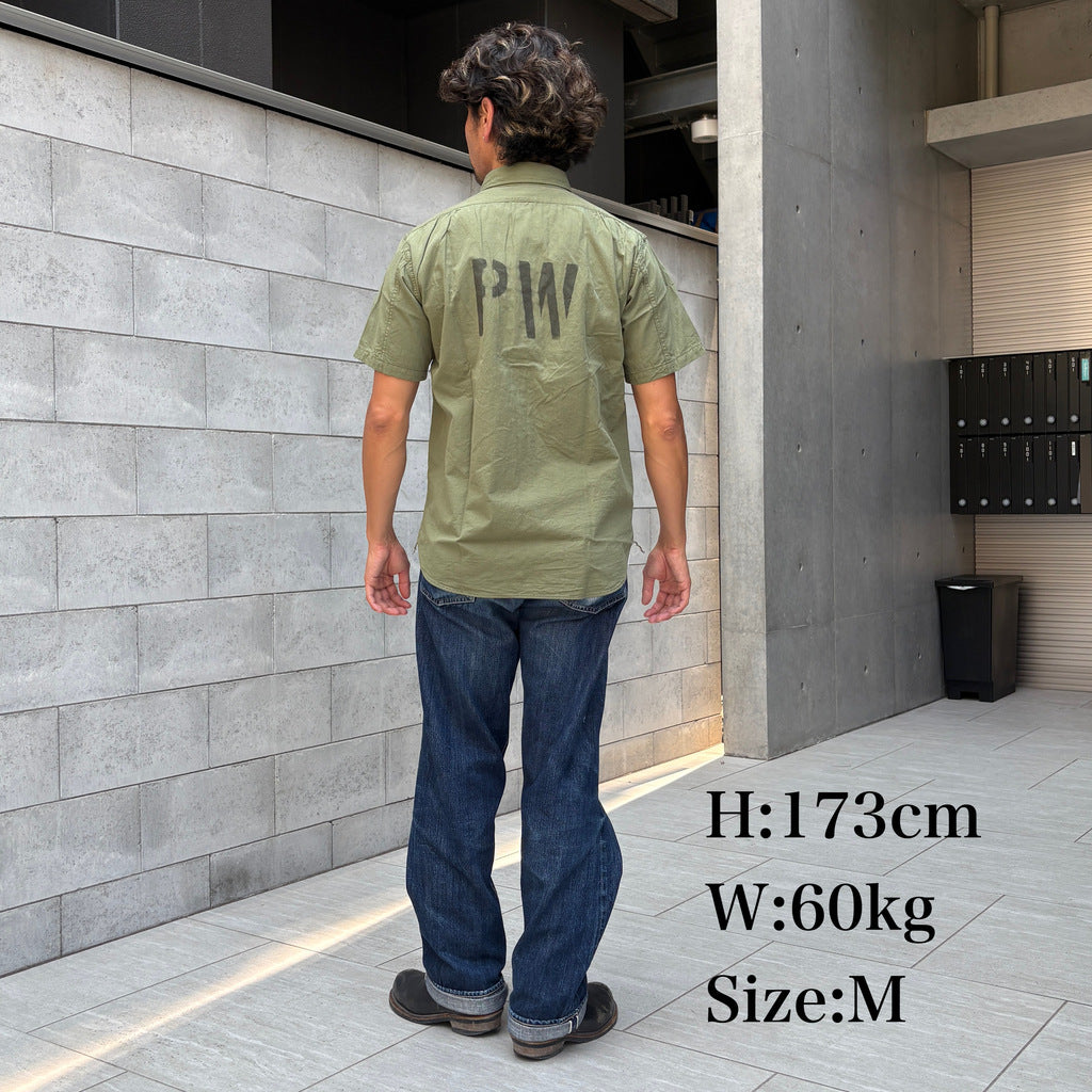 S/S Officer Shirt PW Stencil Custom【CT21114B】