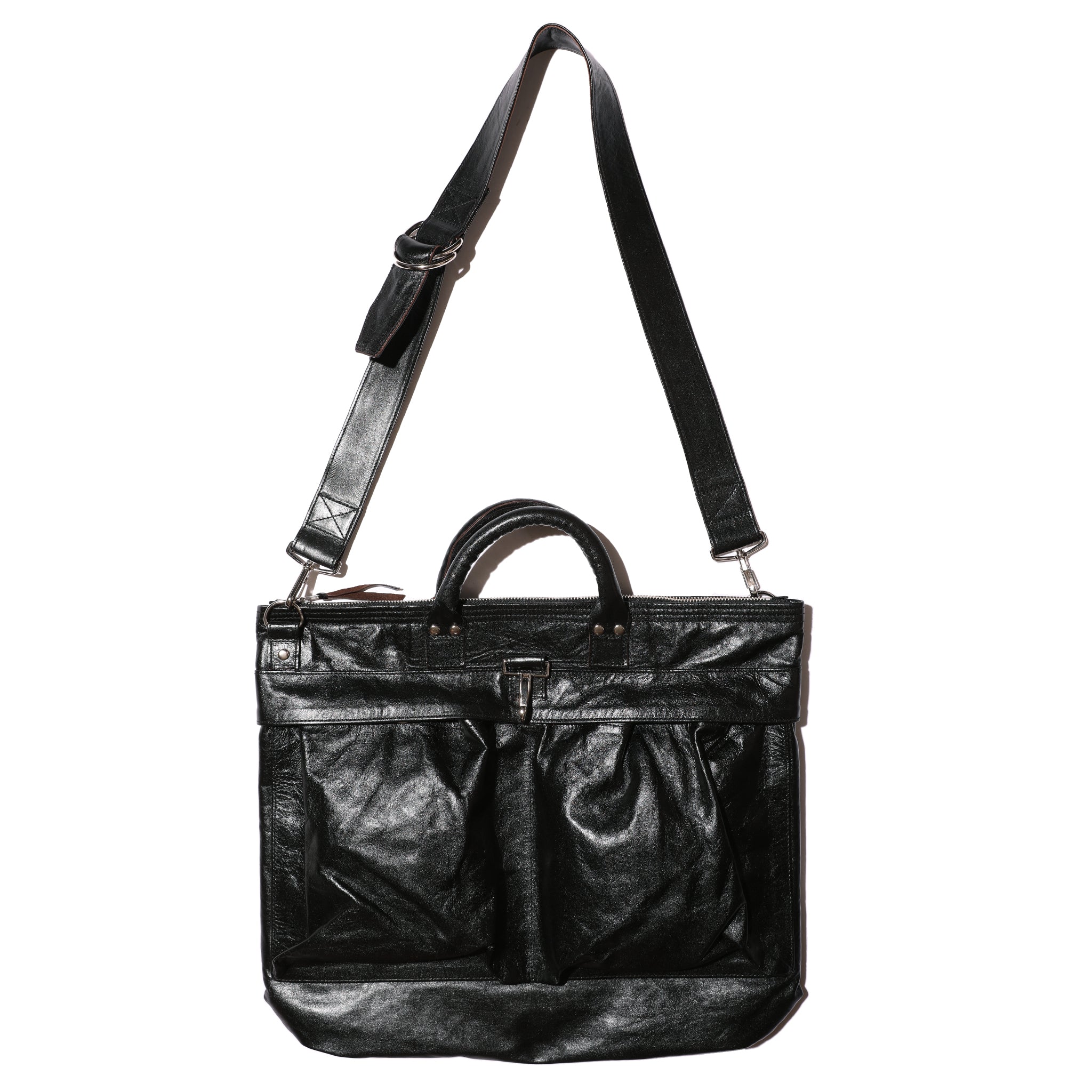 Rainbow Country Leather Helmet Bag Horse Hide Black【RCL-60004