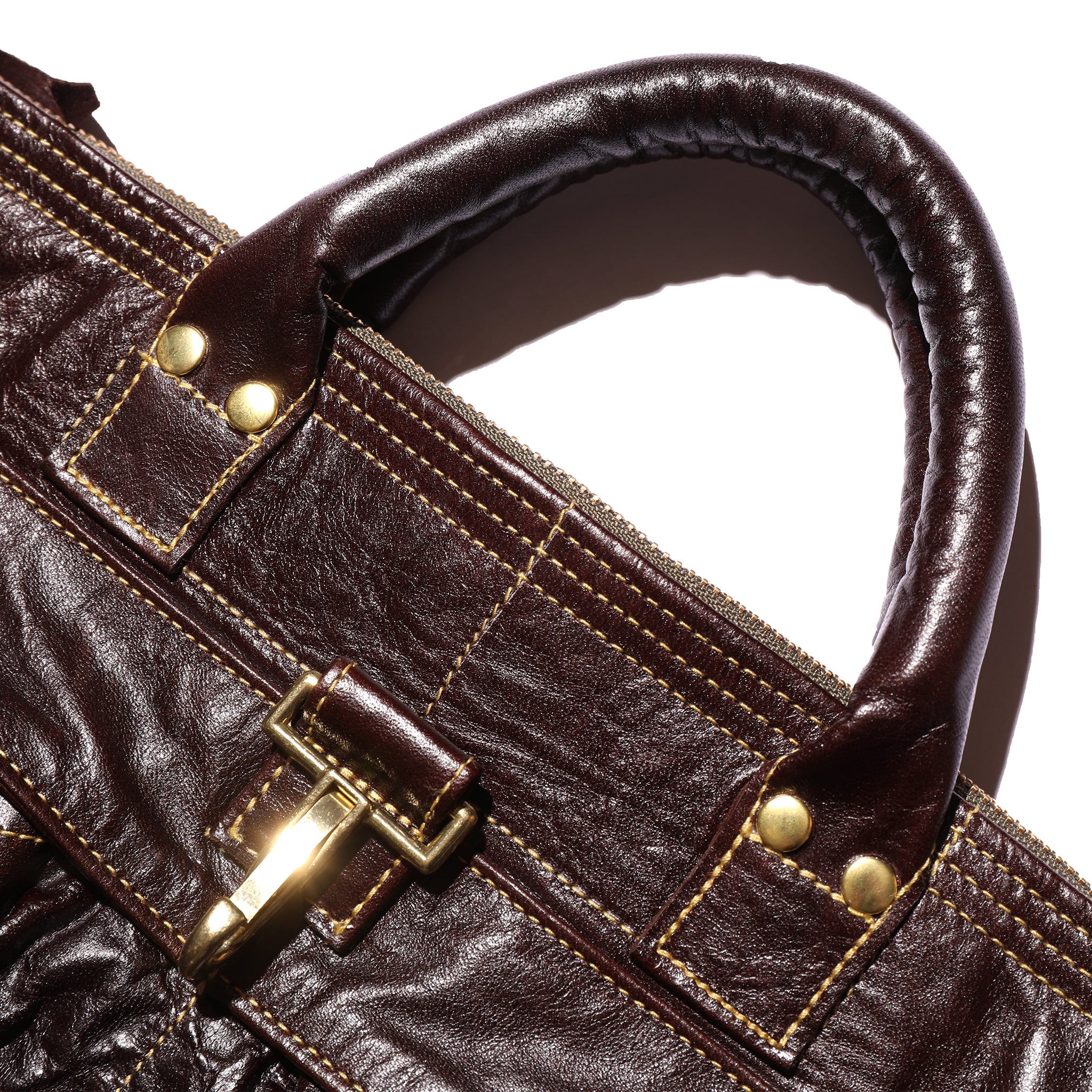 Rainbow Country Leather Helmet Bag Horse Hide Seal Brown [RCL